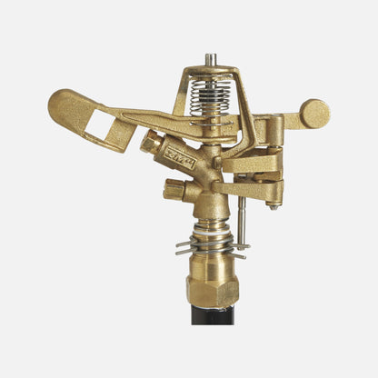 Strongway sprinkler, 3/4in. brass sprinkler head with 2 nozzles, wheeled w/8in. poly wheels